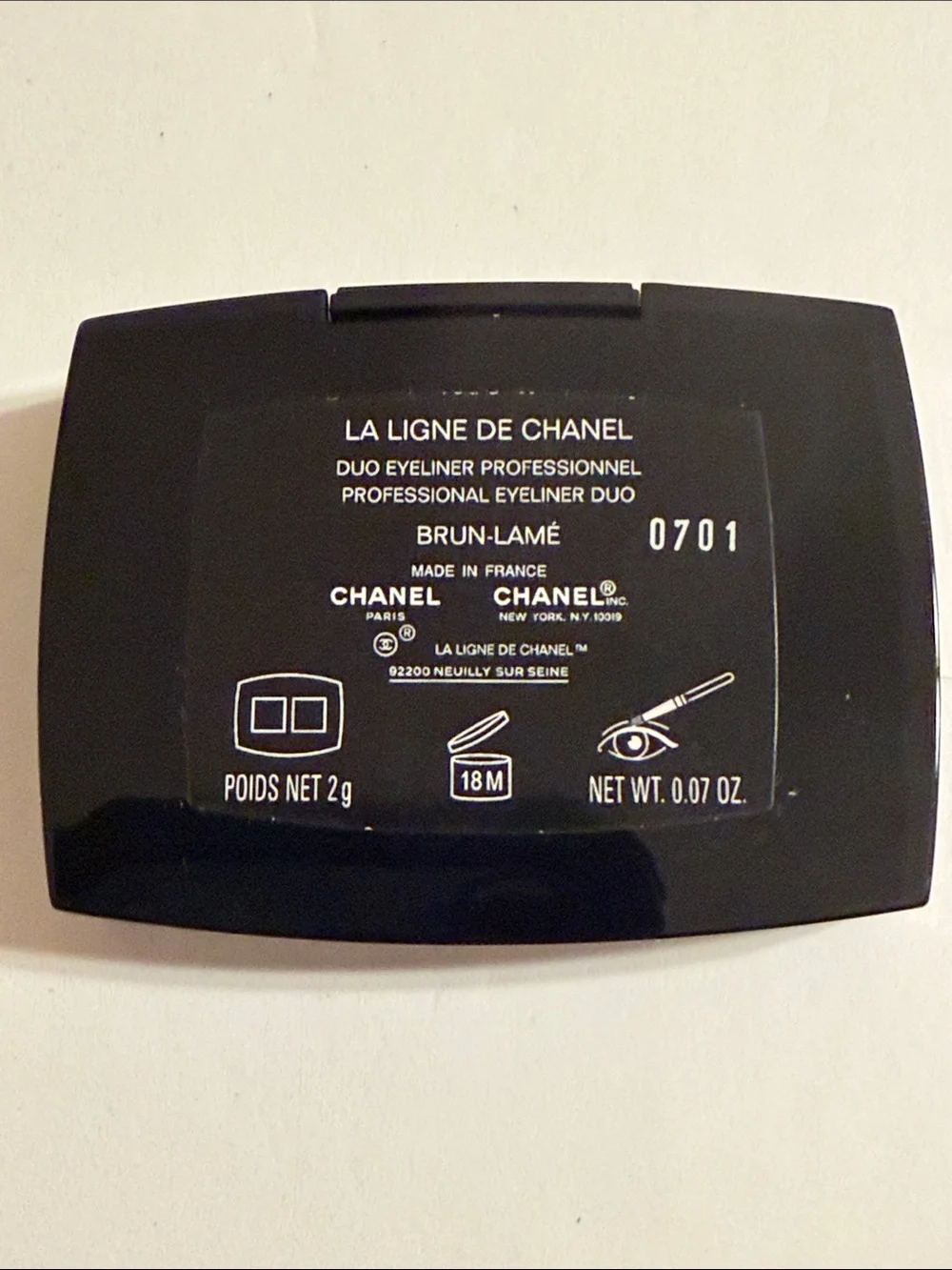 CHANEL Duo Eyeliner Professional Brown & Gold Duo Eyeshadow Palette 0701 2g